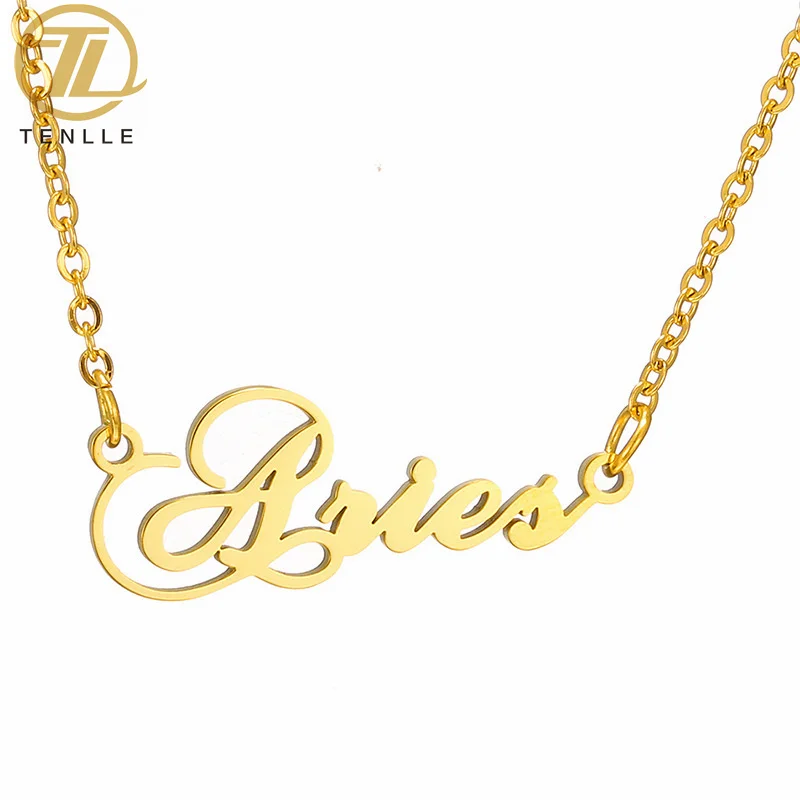 

Personalized Stainless Steel Chain Jewelry Letter Fashion Necklace for Women Girls Gift