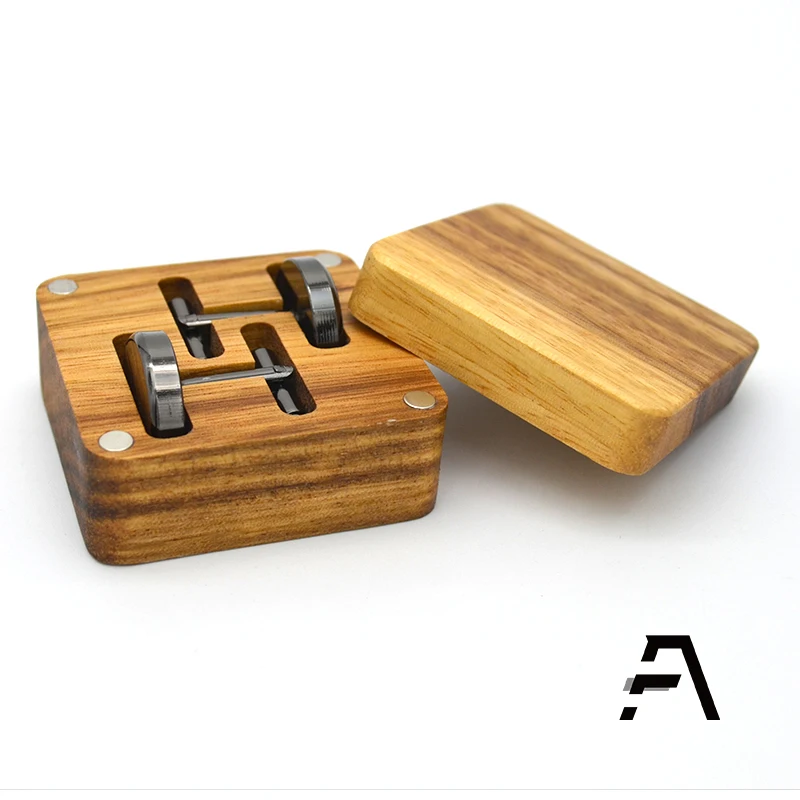 

Custom wooden cufflink storage box case, Zebra/cherry/walnut