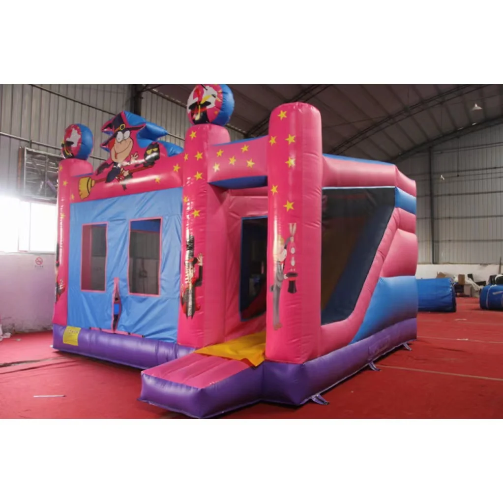 

Lovely PVC Inflatable Bounce House With Slide Kids Game Magic Combo For Sale