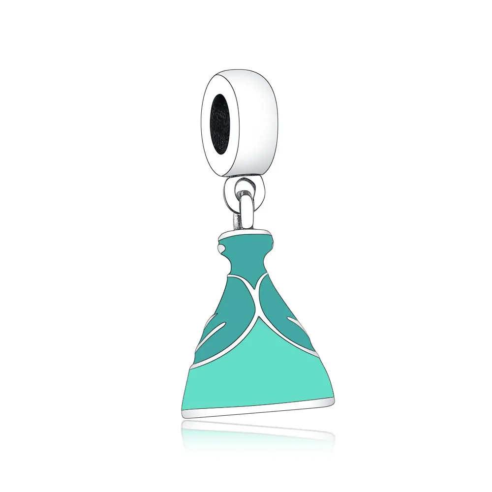 

Wholesale 925 Sterling Silver Enamel Long Dress Pendant Beads Charms fit Pandora Charm Bracelet Jewelry Making