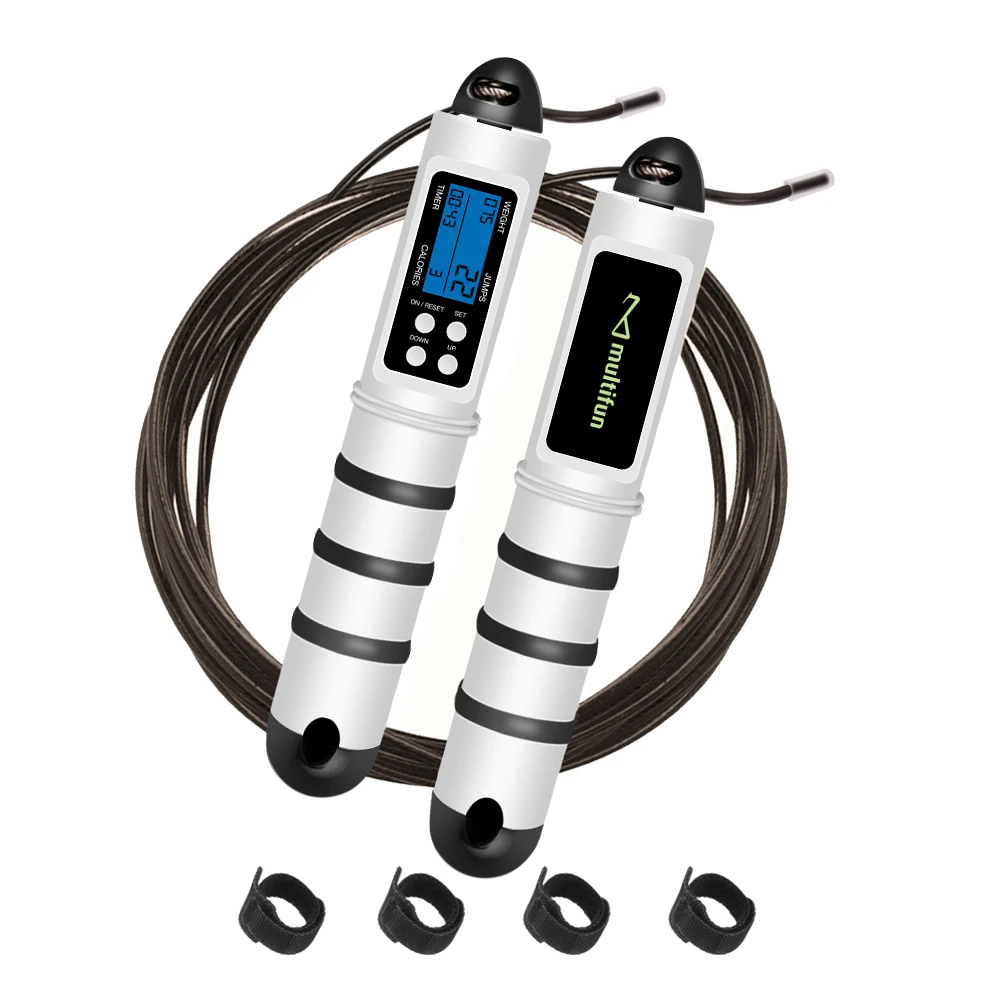 

Adjustable calorie skipping rope smart jump rope with counter