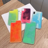 

New Fashion Neon Sand Liquid Case for iPhone XS MAX 6 7 8 plus Luminous Quicksand Glitter Mobile Phone Case