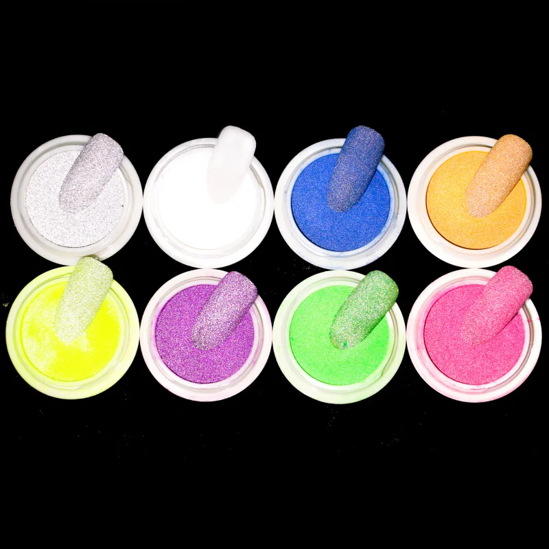 

New 8 colors glitter reflective disco nail powder for nail decoration