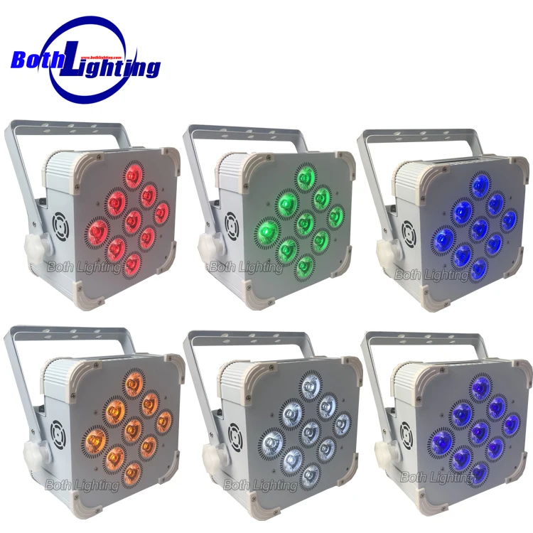 

4PCS 9X18W Battery Powered Wireless RGBWA UV LED DJ lightings bar Wedding decorative Par Uplight