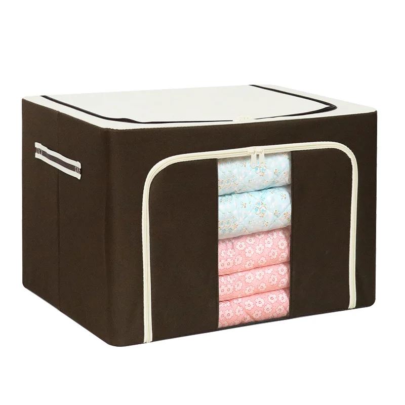 

Wholesale 72L Large Capacity Waterproof Save Space Sturdy Metal Frame Collapsible Storage Boxes with Zipper, 4 colors