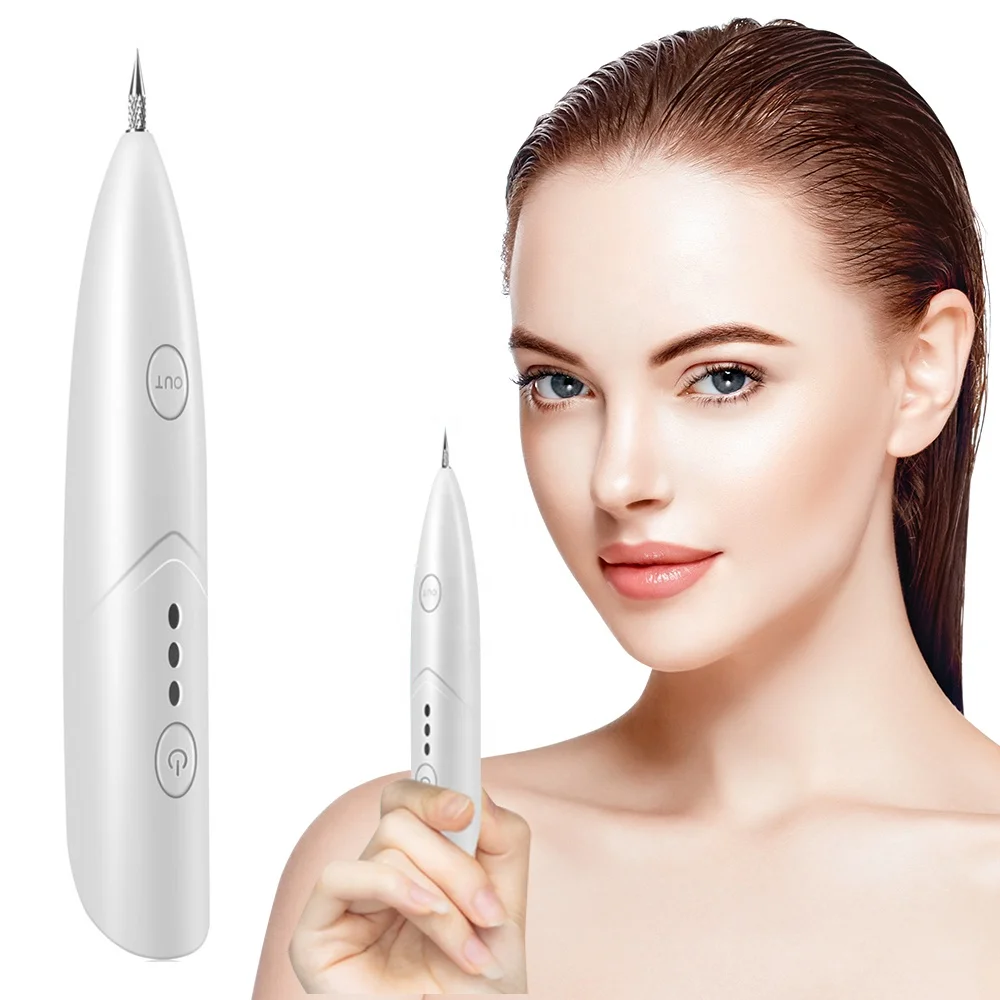 

Family Salon Portable Laser Tattoo Freckle Mole Removal Dark Spot Eraser Face Care Skin Tag Remover Mini Laser Plasma Pen, Golden/pink/sliver