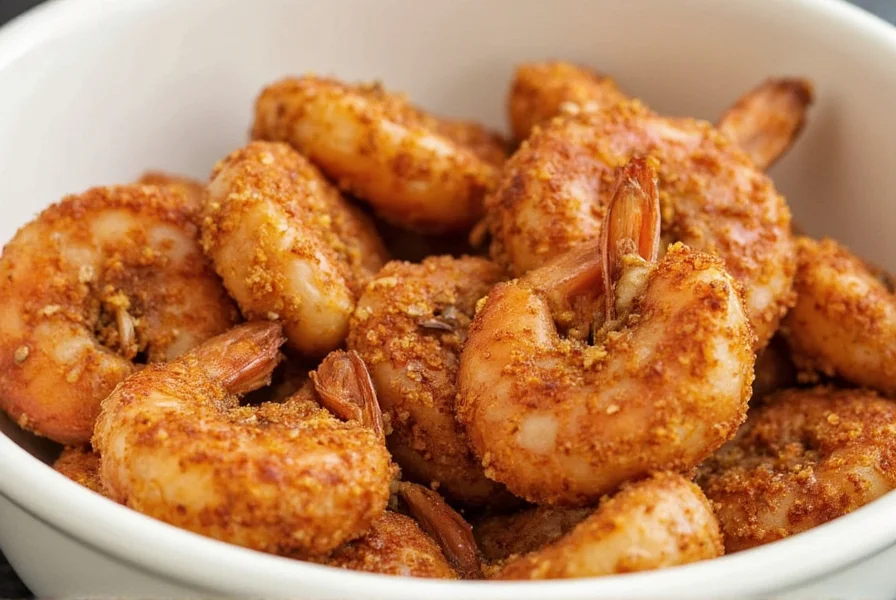 Served Shrimp with Rub