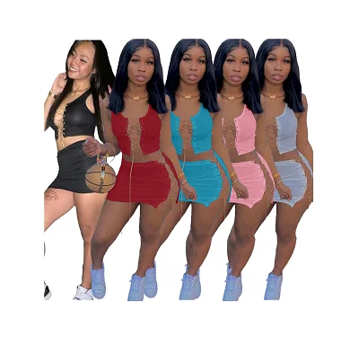 

Best Selling Products 2021 In Usa Amazon Summer Women'S Suit Fashion Casual Solid Color Sexy Chain Two Piece Short Set, Picture