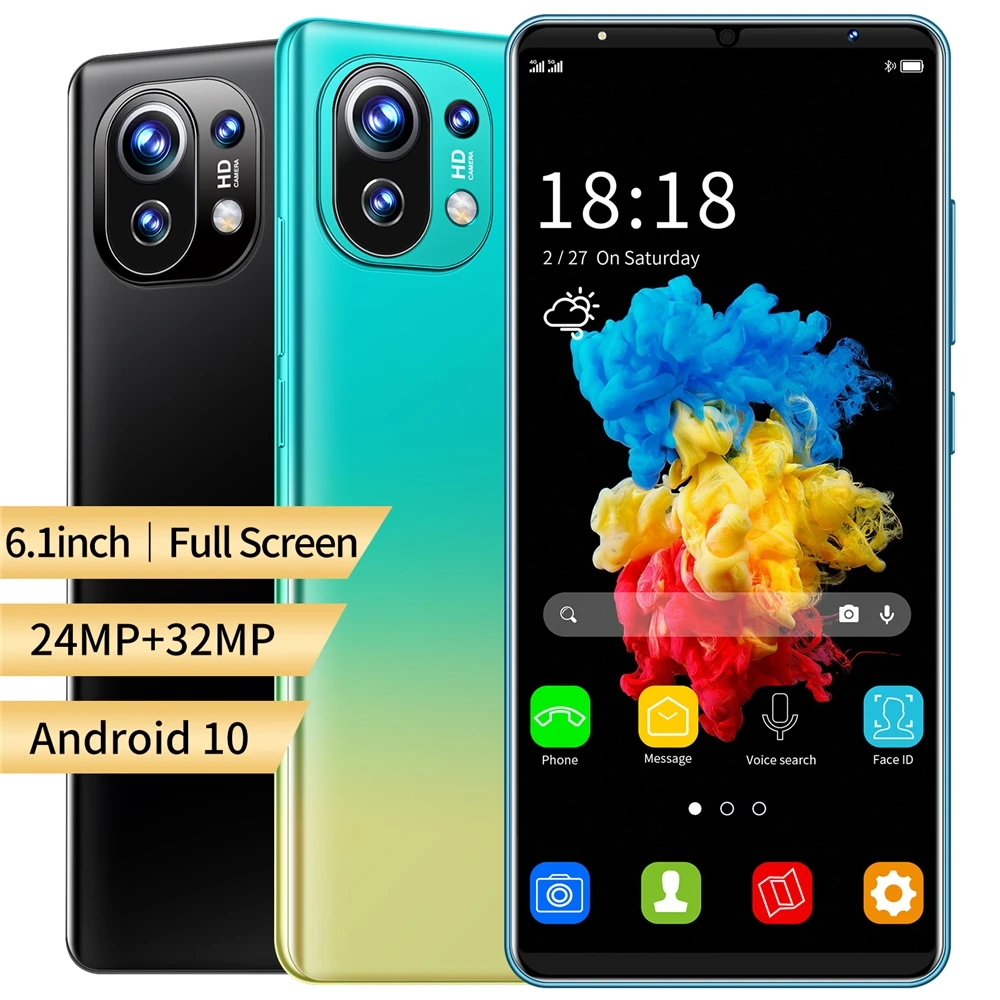 

Dropshipping Global version Smartphone M11 6.1HD screen High RAM original 12+512GB Unlock Android Mobile Phones