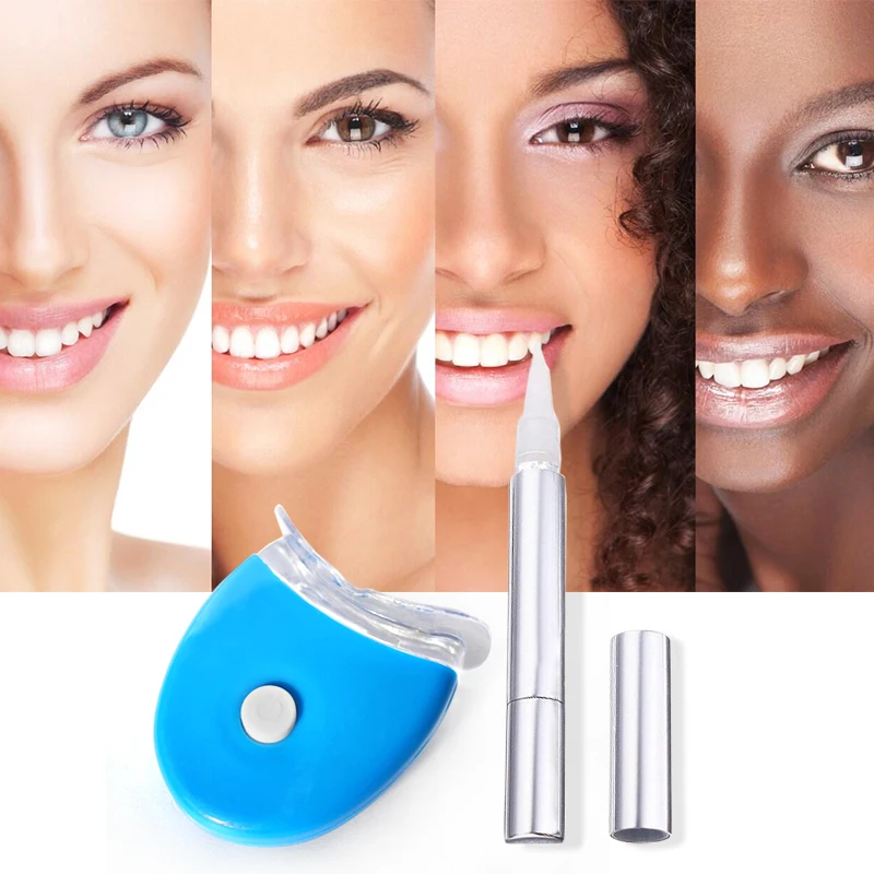 Private Logo Professional Whiten Smiles Non Peroxide Wireless Led Home Teeth Whitening Kit For Tooth Whitening Brightening
