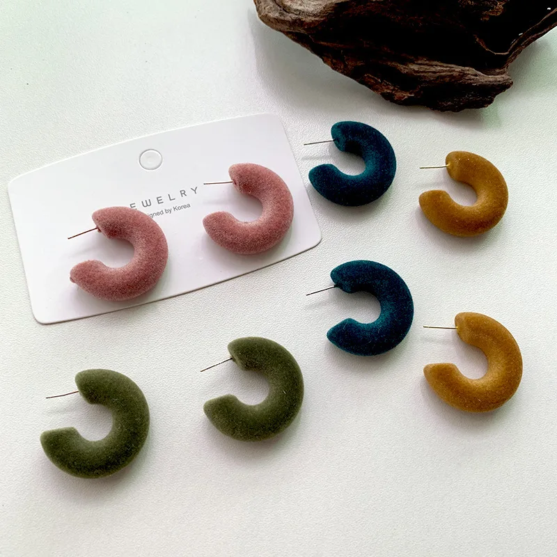 

Korean Fashion 925 Sterling Silver Letter C Stud Earrings For Women