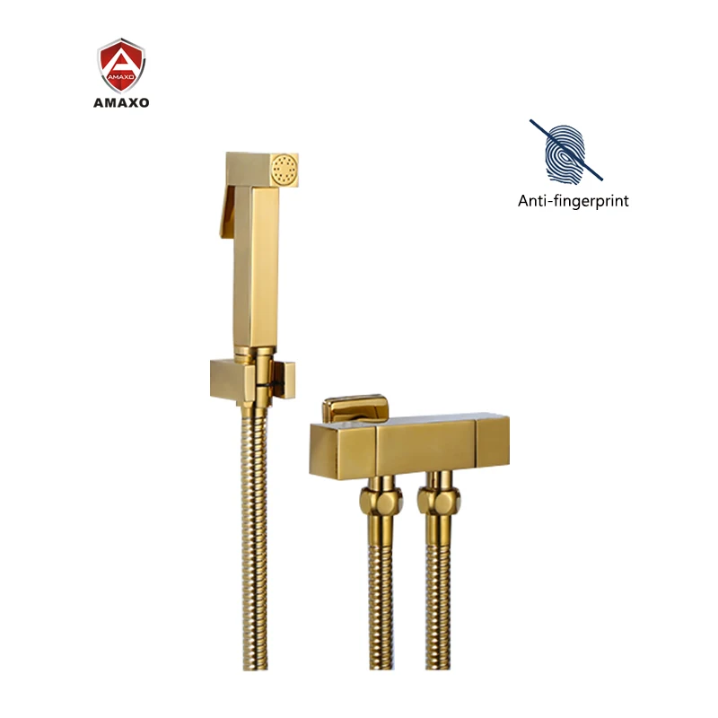 

Brushed Gold Bidet Spray Handheld for Toilet Bidets Toilet Bathroom Handheld Water Rinse China's High Quality Brass Acceptable