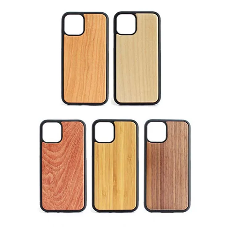 

Shockproof Soft TPU Bumper Wooden Phone Case For iPhone 11 Pro Protector Back Cover Blank Bamboo For iPhone 11 Case Wood