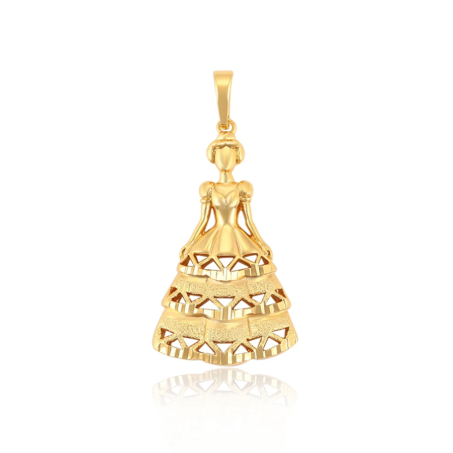 

35661 xuping fashion 24k gold plated little girl with skirt elegant lovely gifts pendant