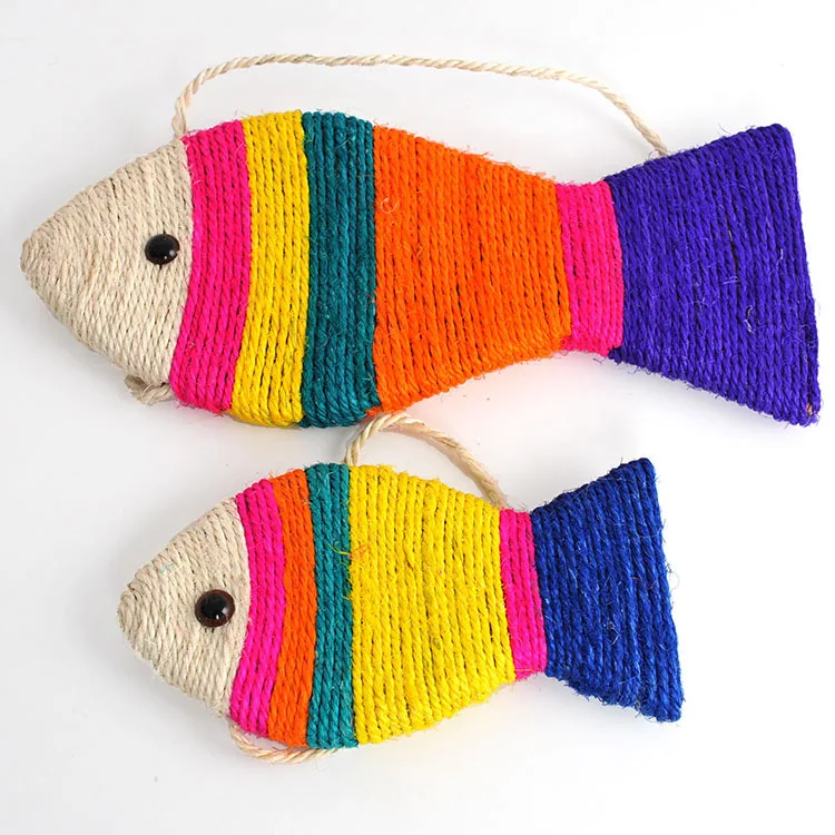 

China'S Imports High-Quality Durable Fish Mint Fish Cat Claw Board Cute Cartoon Sisal Fish Cat Scratcher Toy, Pictures shown