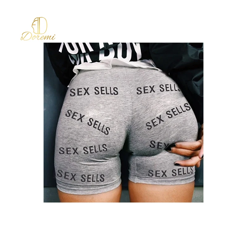 

Factory direct sale European and American women's clothing cotton casual sports letter printing shorts yoga pants