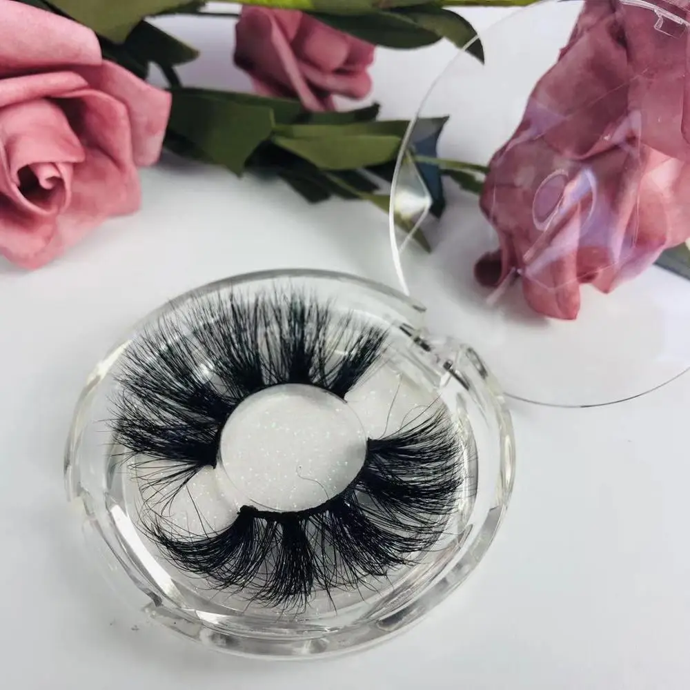 

25mm mink lash 100% Cruelty Free Mink Lashes With Custom False Eyelash Packaging, Private label