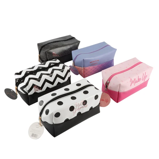 

Fish scale pattern Makeup Bag With Zipper Women Fashion Custom Make Up Cosmetic Bags, Blue