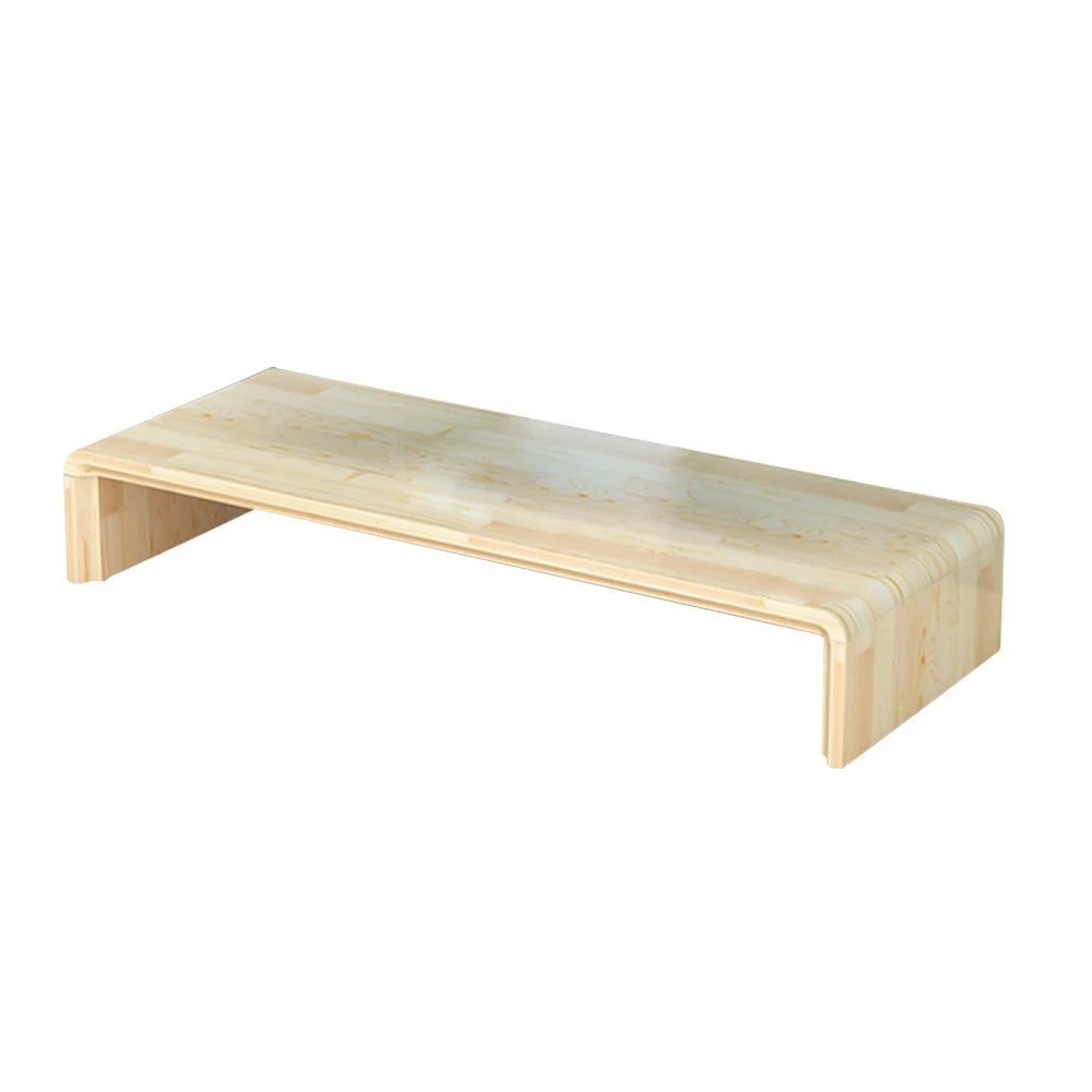 LIA Support de Moniteur Réhausseur d'Écran PC Écran-Ordinateur en Bois avec Étagère de rangement