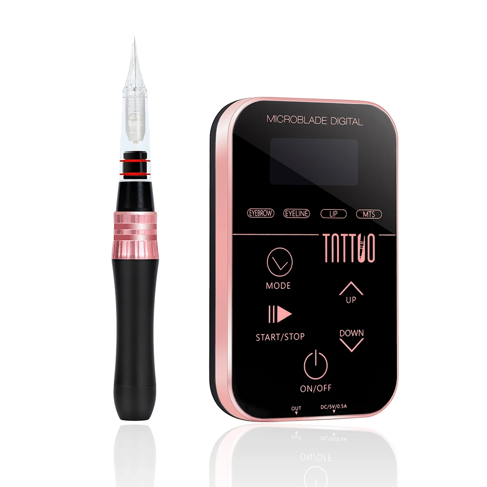 

YD Beaux Battery Wireless PMU Digital Device For Permanent Makeup Eyebrow Eyeliner Tattoo PMU Training, Black &pink