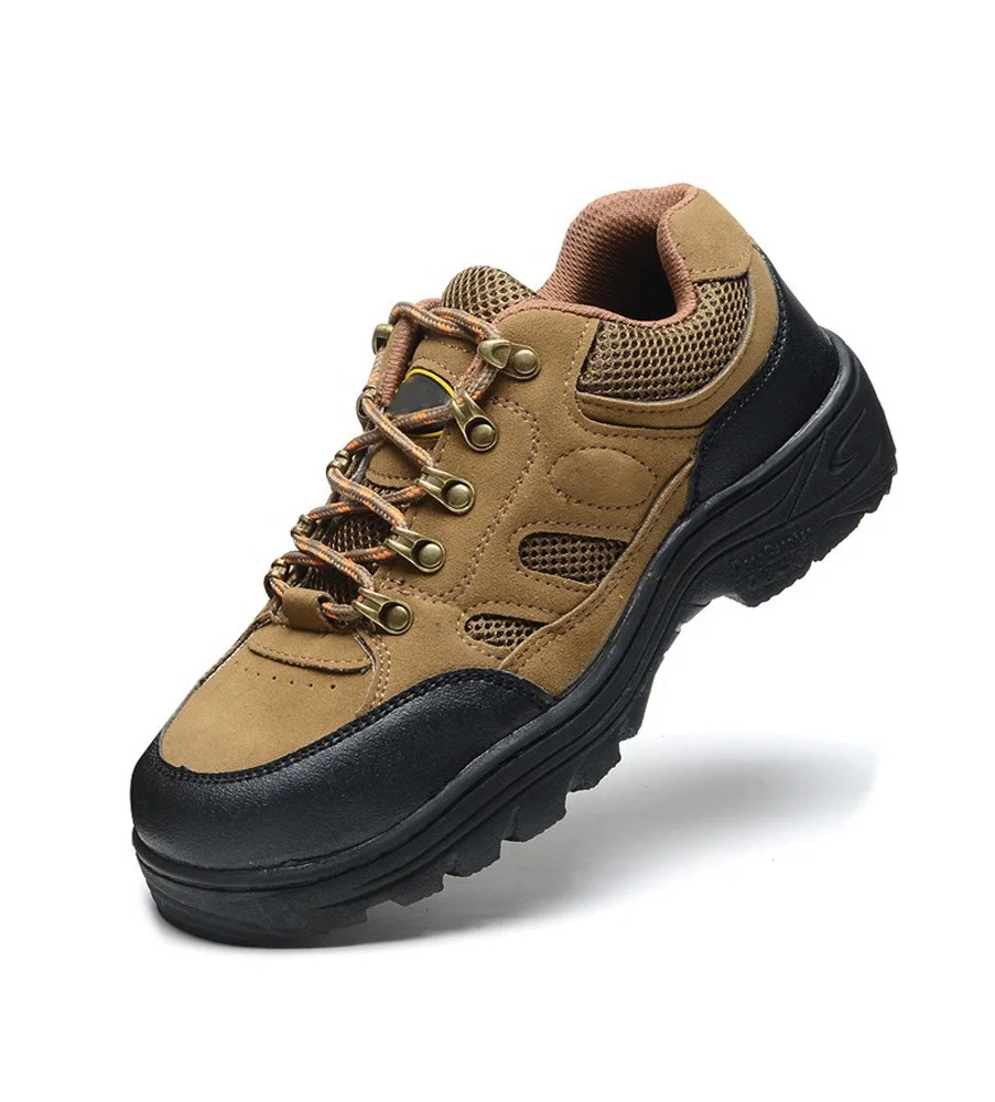 

Leather rubber sole labor insurance anti-skid mountaineering anti-smashing anti-piercing work shoes, Brown