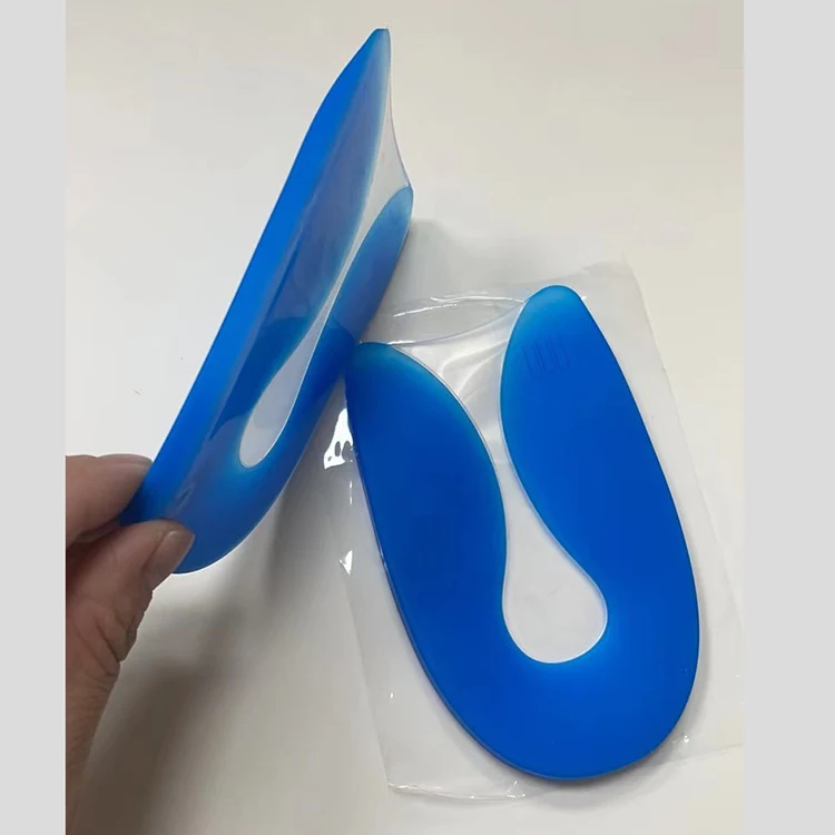 

Removable pain relief gel cushion custom comfort half massaging shoe soft heel pad insoles for feet