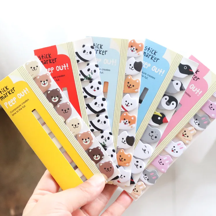 

private label custom cartoon gift cute sticky note book stationery animal bookmark sticky note