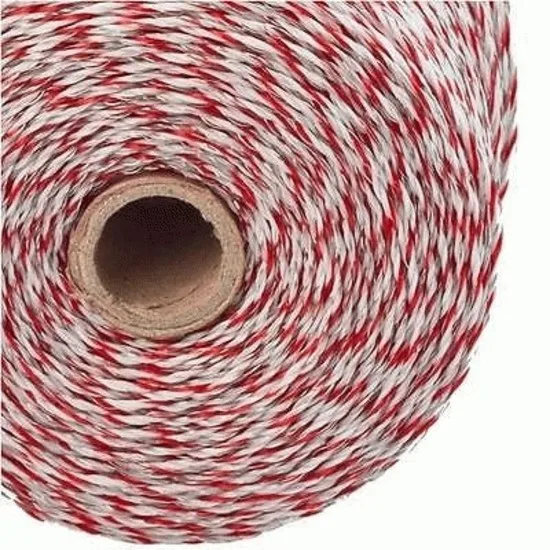 

Terrui WRT065 High Quality Electric Fencing Polywire with Factory Price for Garden Fence or Animal/Husbandary Farm Fence, Red with white or customized