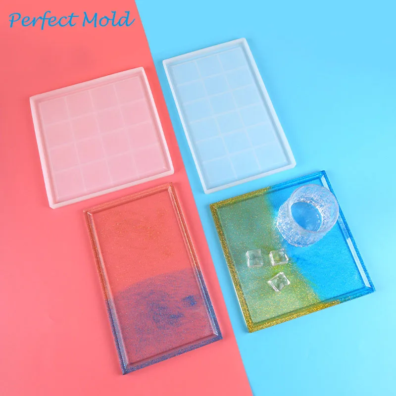 

1703 large concrete silicone resin moulds for tray silicone rolling epoxy tray mold, Picture