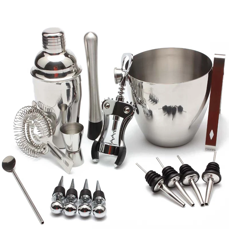 

Bar Gadgets New Product Ideas Amazon Top Seller 2021 Bartender Cocktail Set 16 Piece Ice Bucket Cocktail Ice Clip Set