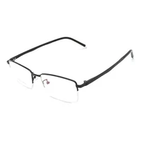 

Classic Black Metal Rectangle Half Frame Business Eye Glass Frames For Men