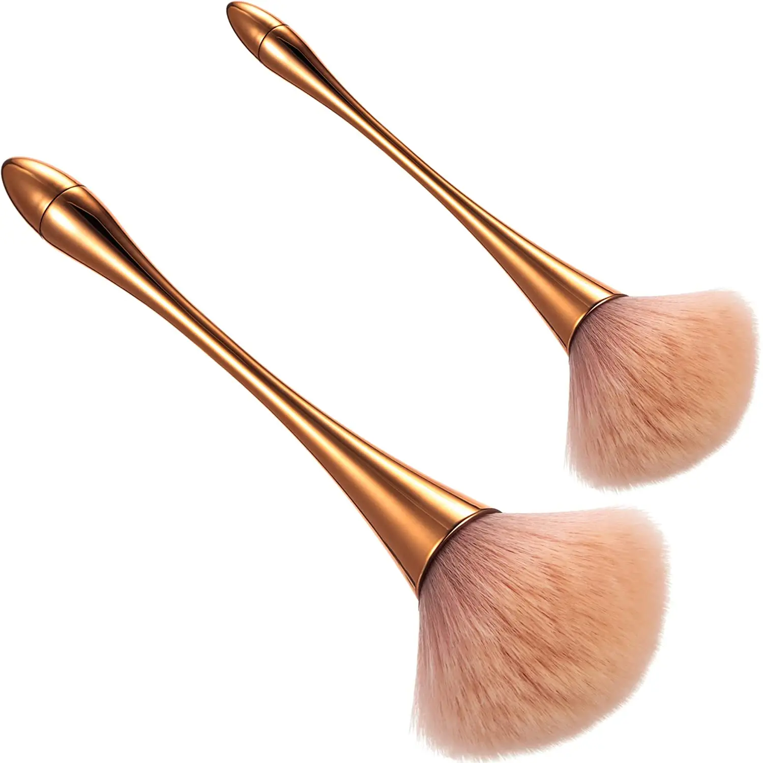 

Wholesale Thin Waist Goblet Single loose Powder brush Plating Glod Handle Makeup Brush