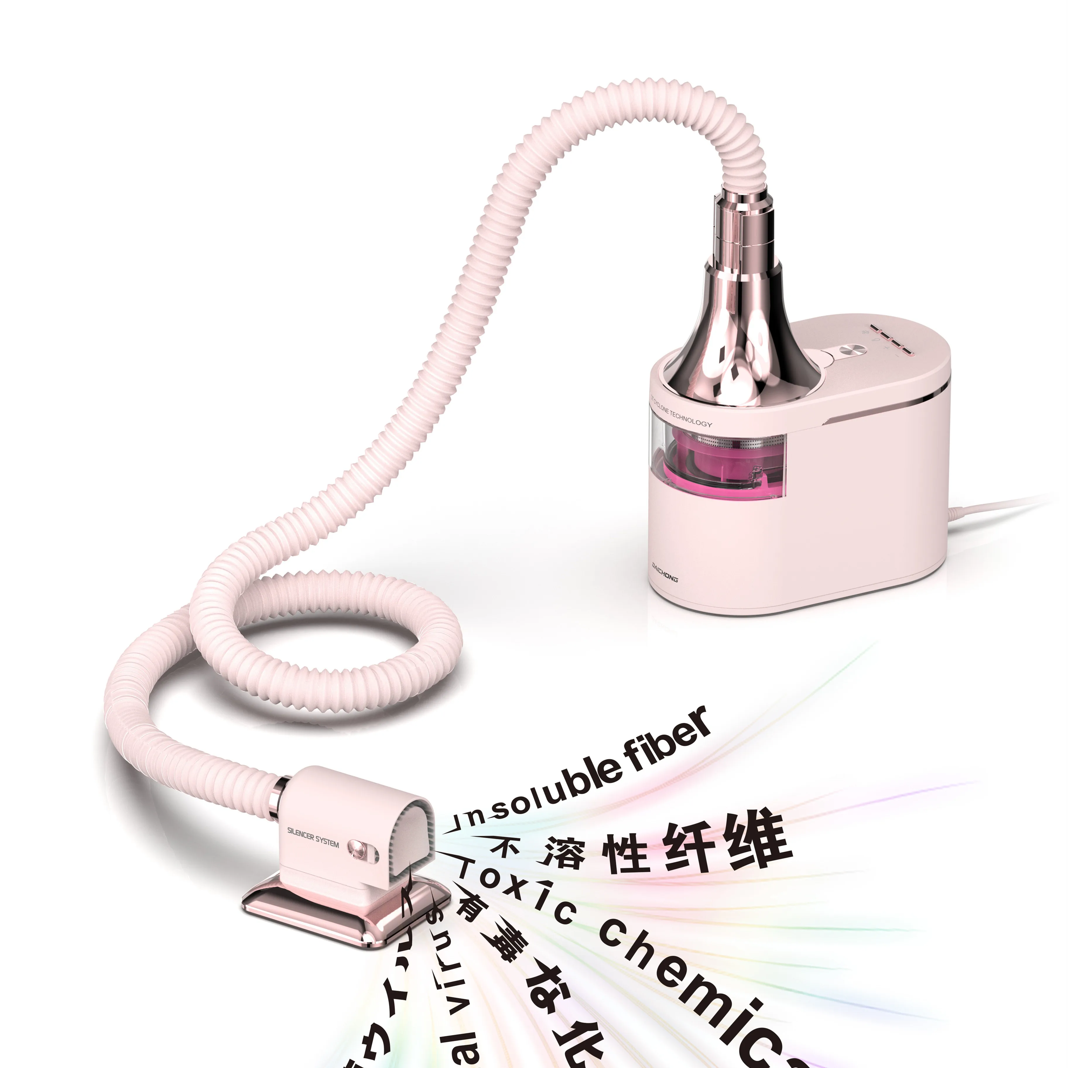 

Unigel Daichong Strong Power Nail Vacuum Cleaner 240W Nail Dust Extractor Silent King Vacuum Nail Dust Collector
