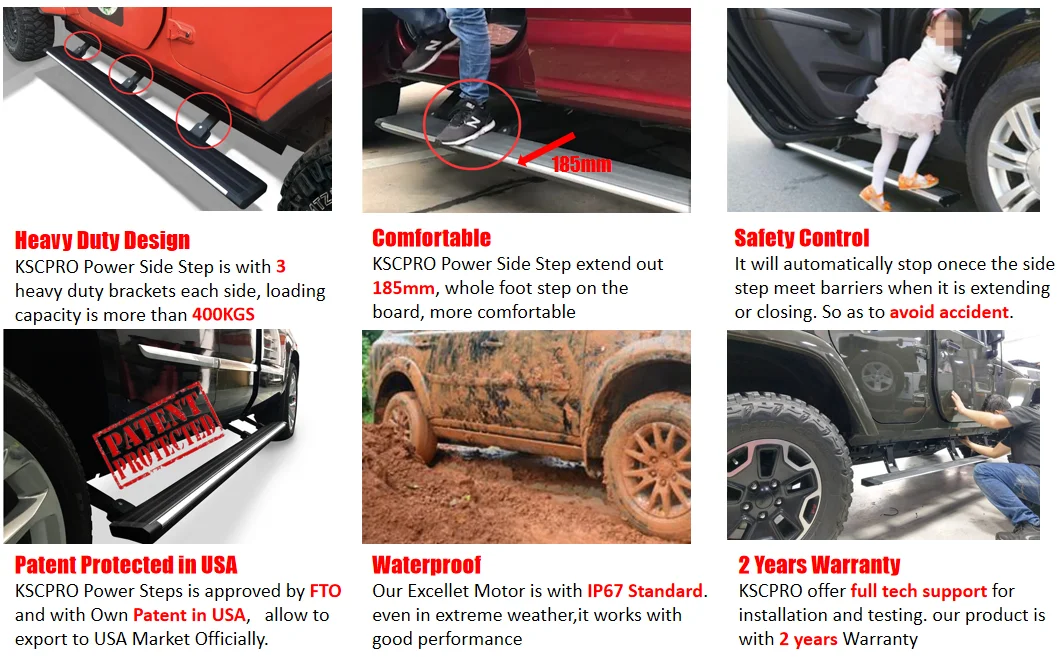 KSCPRO Electric Power Steps - Durable & Waterproof Solutions