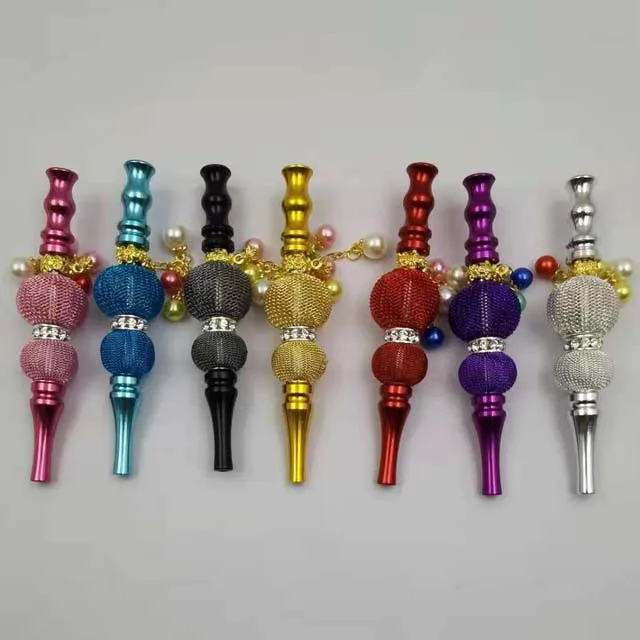 

High Quality Aluminium Diamond Pink Butterfly Hookah Tip, As showed