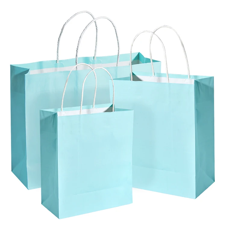 Company Advertisement Printing Clothing Packing Paper Black Shopping Bag with Handle white paper bag