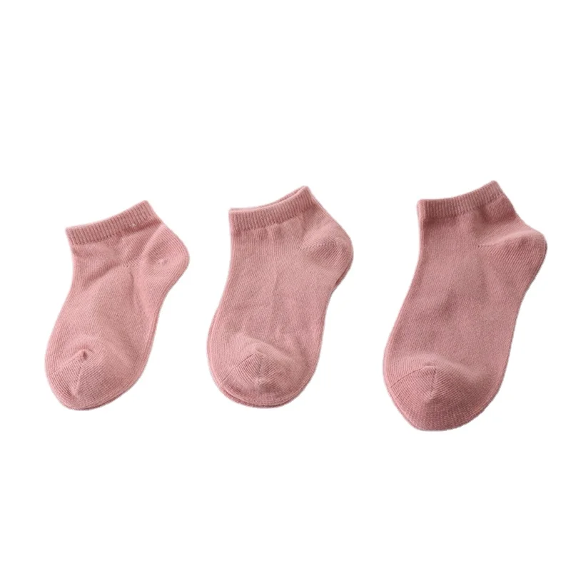 

10 Pairs Ready To Ship Solid Color Comfortable Ankle Cotton Kids Socks Pack, 5 color