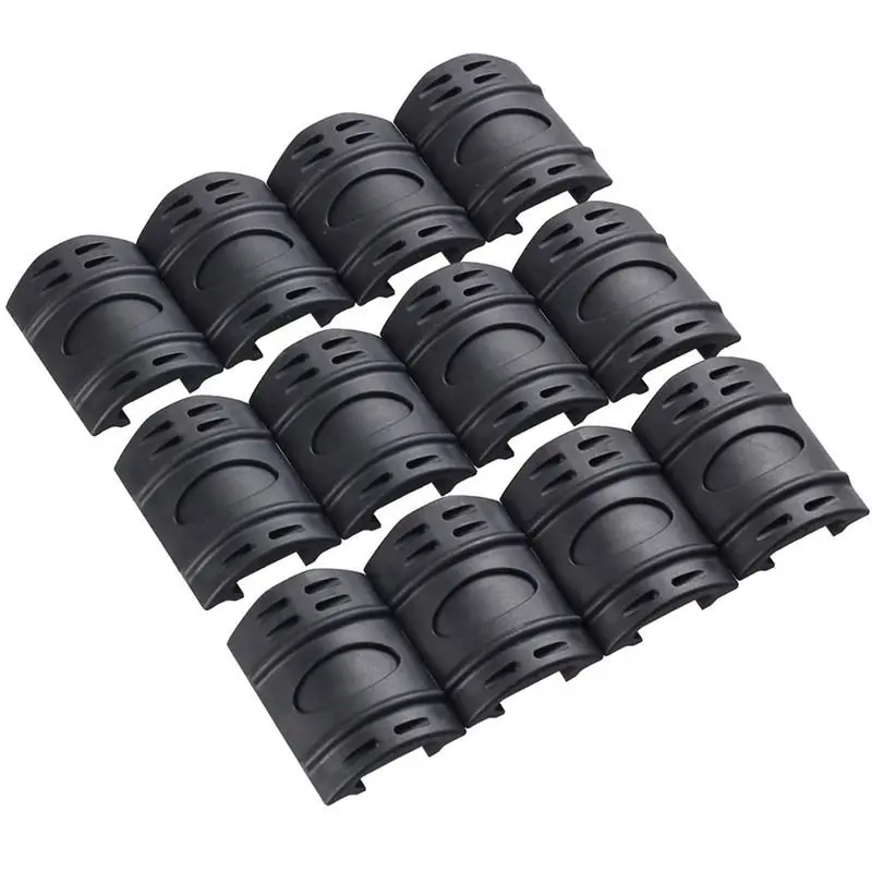 

12 Pack Rubber Snap on Protective keymod handguard Rail keymod rail section for free float handguard, Black