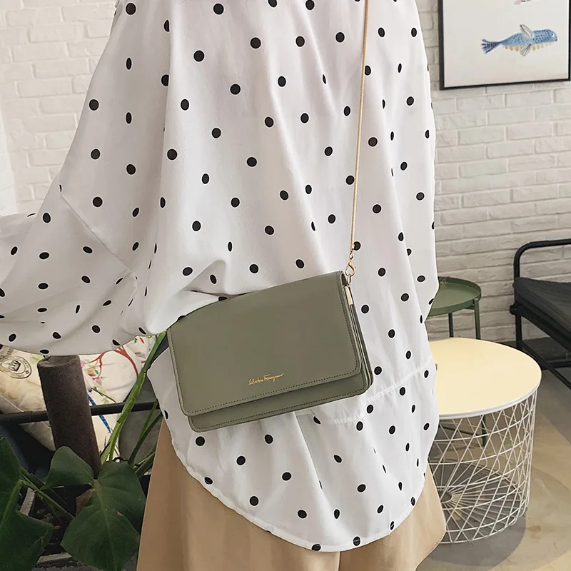 

Dropshipping Summer Women's Messenger Bag New Fashion Square Chain Open Cover Single Shoulder Lady Handbag