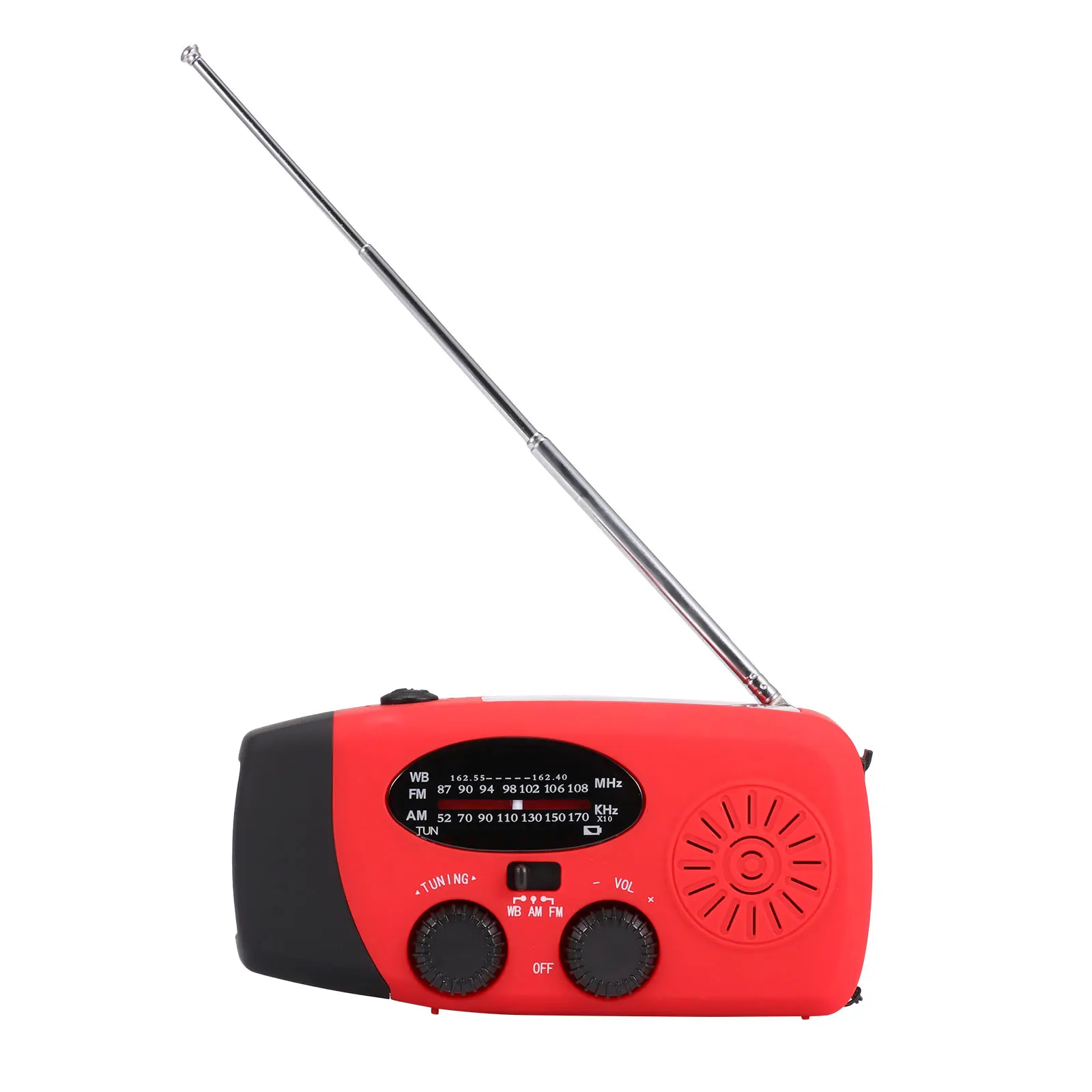 

Solar Hand Crank Radio Rechargeable Multifunctional Radio with LED Flashlight