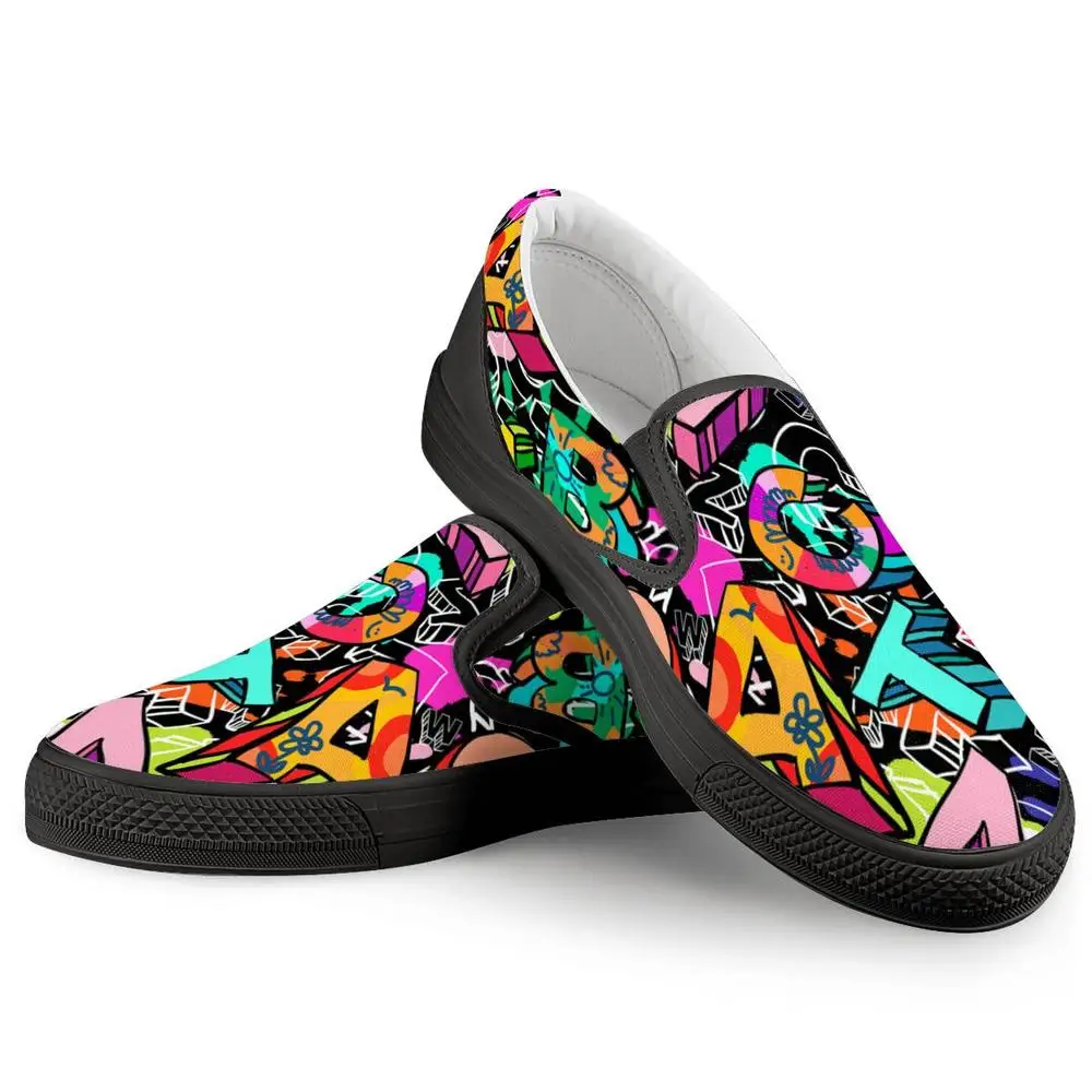 

Latest Custom Printed Ladies Women Canvas Shoes Sneakers Comfortable Big Size Casual Slip On Shoes Zapatos de lona, Customized