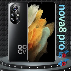 Wholesale High quality smart phone Nova8 Pro 10core 6.8inch HD display 2230x3200 8+128 6500mAh 24MP+48MP android 11.0