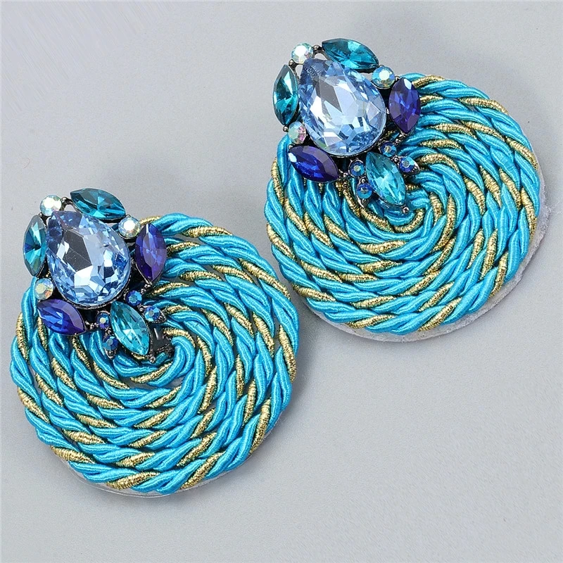 

Kaimei Fashion Jewerly Wholesale New Enthic Earrings for Women Vintage Boho Handmade Crystal Drop Earring, Many colors fyi
