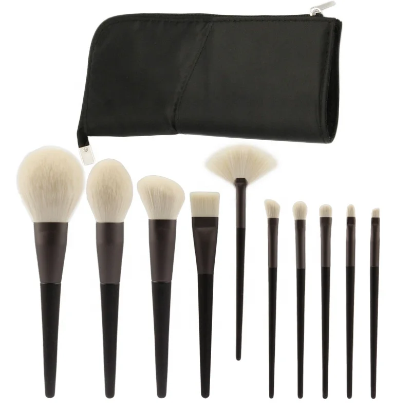 

Custom Logo Cosmetic With Holder Brochas De Maquillaje Manufacturer Best Selling Set soft Hair Makeup Brushes, Customized color
