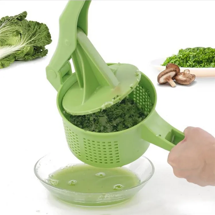 

A533 Home Kitchen Dumpling Stuffing Squezzing Tool Plastic Hand Press Strainer Dehydrator Household Vegetable Water Squeezer, Gold