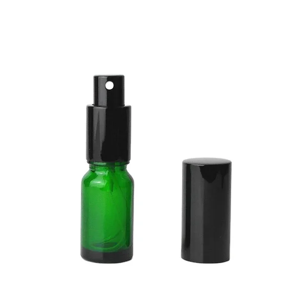 

5ml Essential oil cosmetic spray bottle glass with different types of caps