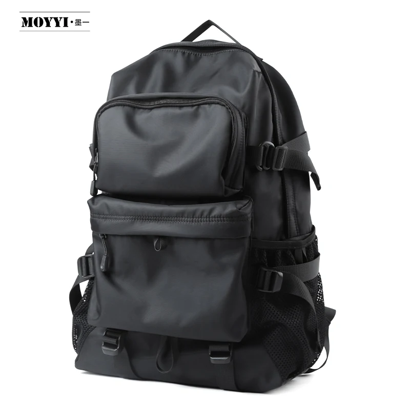 

2021 Large Capacity school Backpack Unisex Black Lightweight Backpack Waterproof Men Black