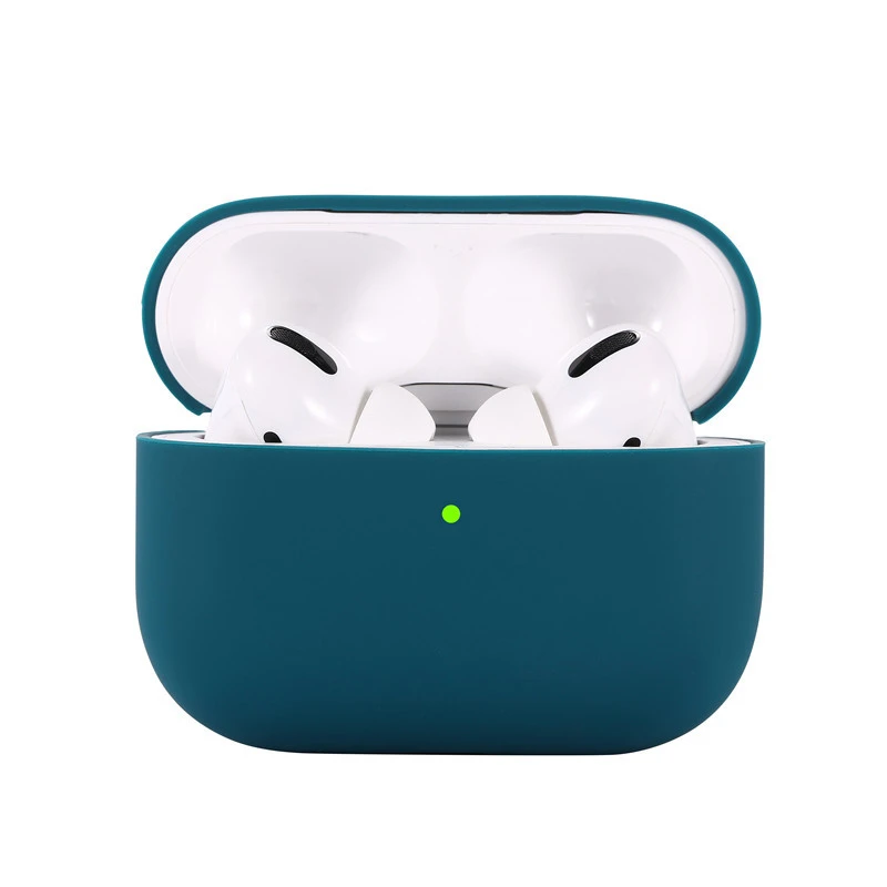 

2020 Last Design Soft Silicone Earphone Case Cover for Airpods Pro Mixed Color Accepted, Green,red,yellow,blue,black and ect.. total 15colors