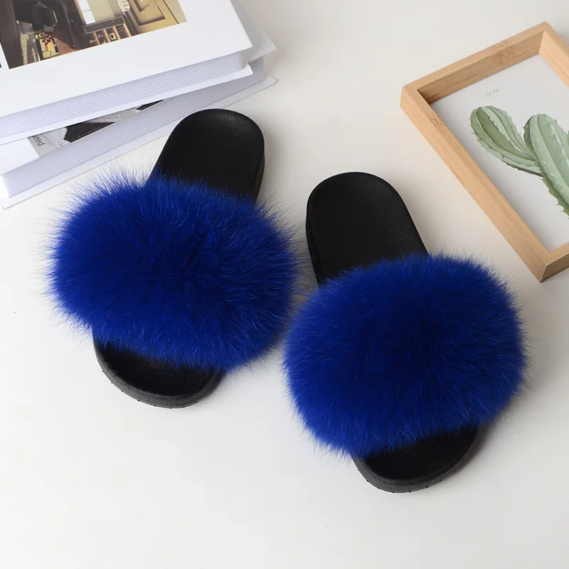 

kids fur slippers girls fur slides slippers fur slides, Customized color