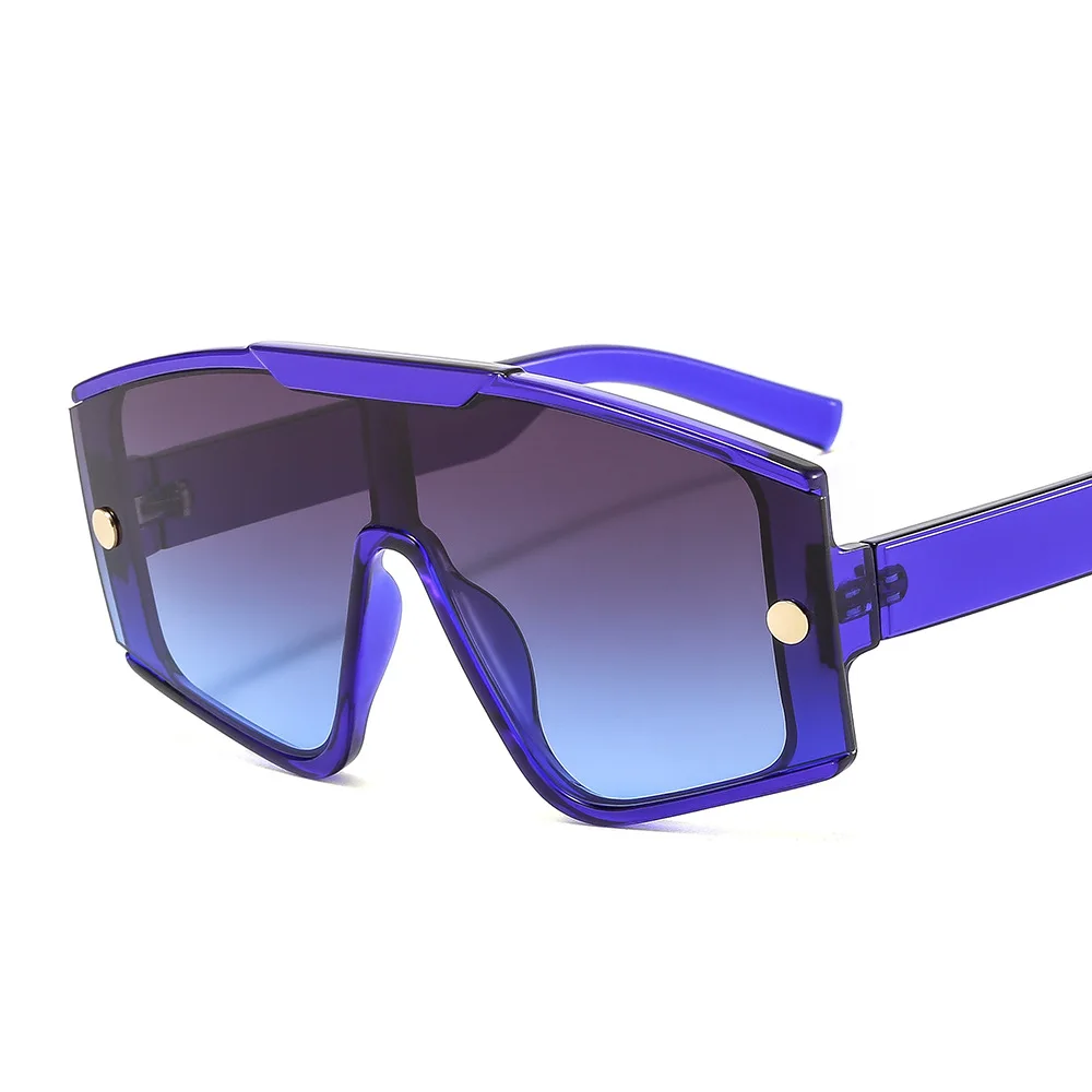 

Lmamba New large frame one piece Sunglasses men and women UV400 anti ultraviolet custom Sunglasses 2021